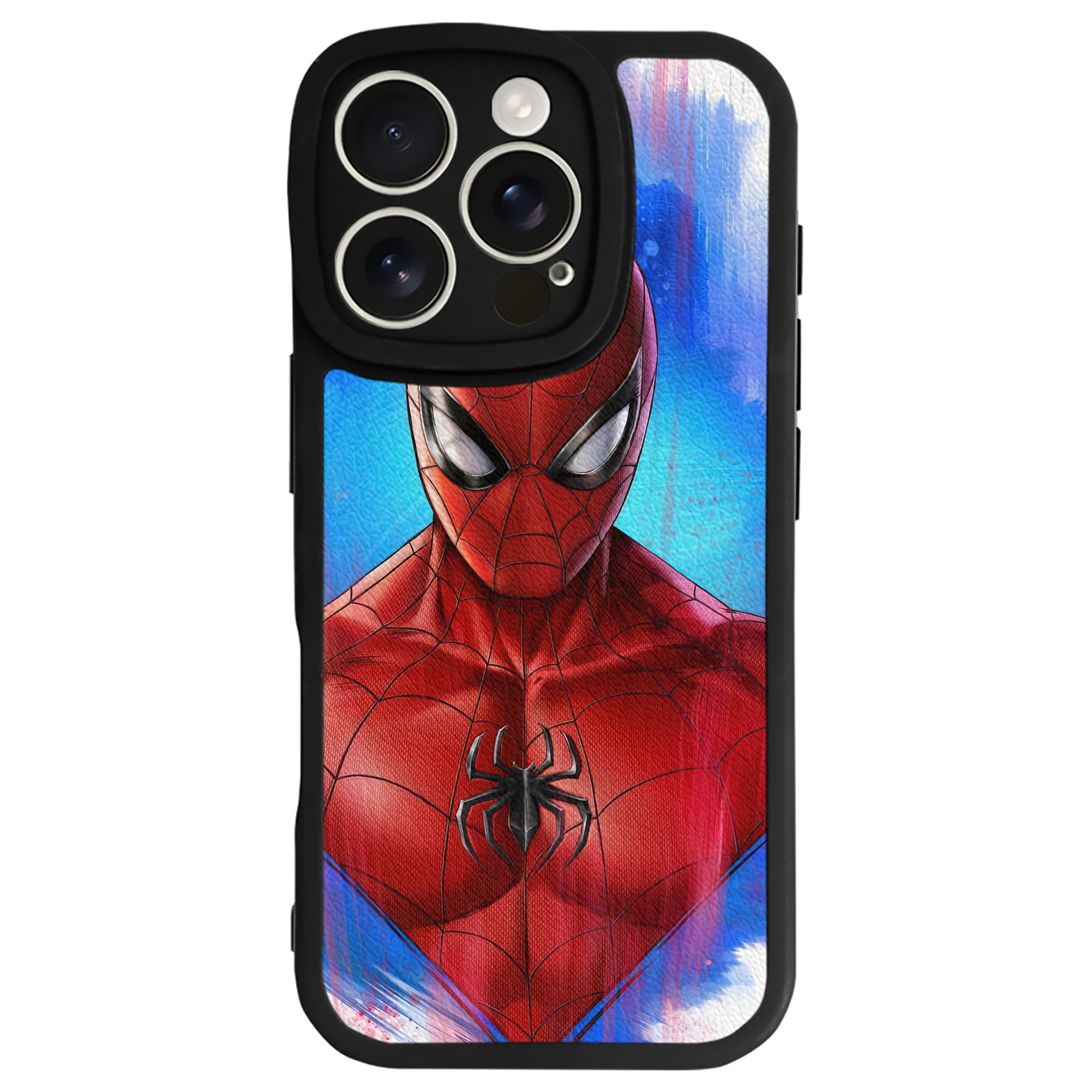 （画像用） Spider Man スパイダーマン 【iPhone 16シリーズ対応】シリコンスマホケース（レザー調） 材質：シリコン